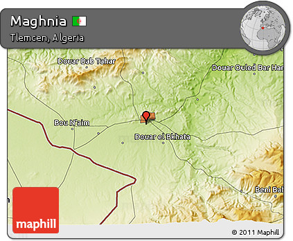 Physical 3D Map of Maghnia