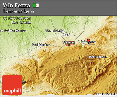 Physical 3D Map of 'Aïn Fezza