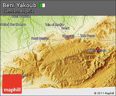 Physical 3D Map of Beni Yakoub