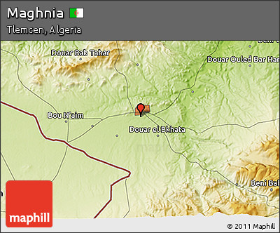 Physical 3D Map of Maghnia