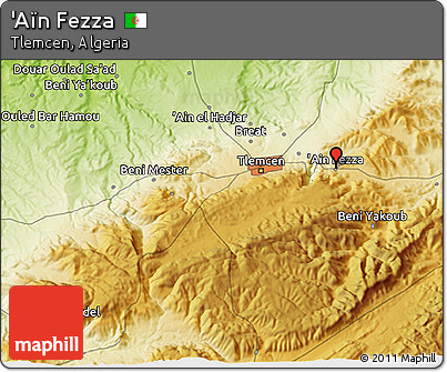 Physical 3D Map of 'Aïn Fezza