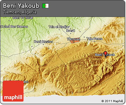 Physical 3D Map of Beni Yakoub