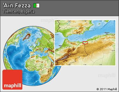 Physical Location Map of 'Aïn Fezza