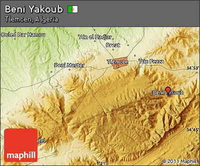 Physical Map of Beni Yakoub