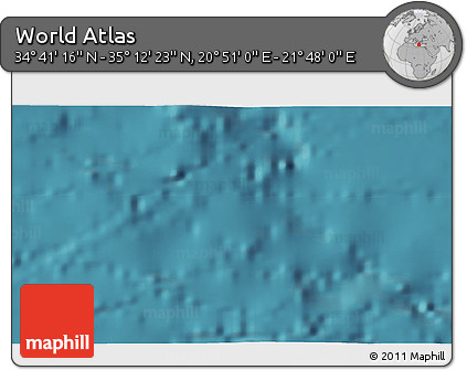 Satellite 3D Map of the Area around 34° 56' 49" N, 21° 19' 30" E
