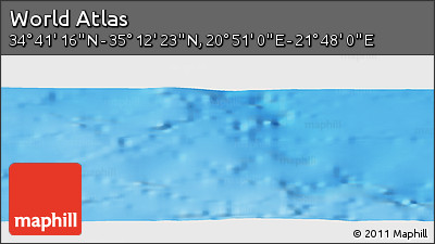 Physical Panoramic Map of the Area around 34° 56' 49" N, 21° 19' 30" E