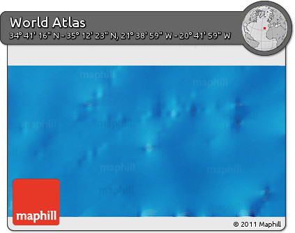 Shaded Relief 3D Map of the Area around 34° 56' 49" N, 21° 10' 29" W