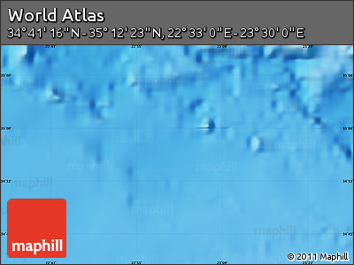 Physical Map of the Area around 34° 56' 49" N, 23° 1' 29" E