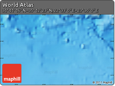 Physical Map of the Area around 34° 56' 49" N, 23° 1' 29" E
