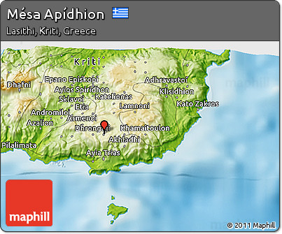Physical 3D Map of Mésa Apídhion