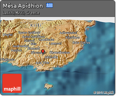 Satellite 3D Map of Mésa Apídhion