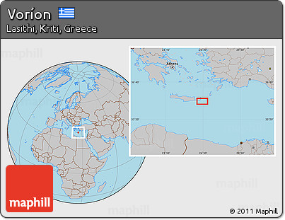 Gray Location Map of Voríon