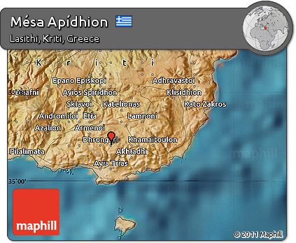 Satellite Map of Mésa Apídhion
