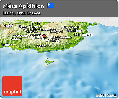 Physical Panoramic Map of Mésa Apídhion