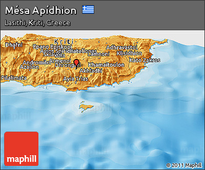 Political Panoramic Map of Mésa Apídhion