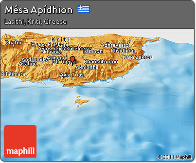 Political Panoramic Map of Mésa Apídhion