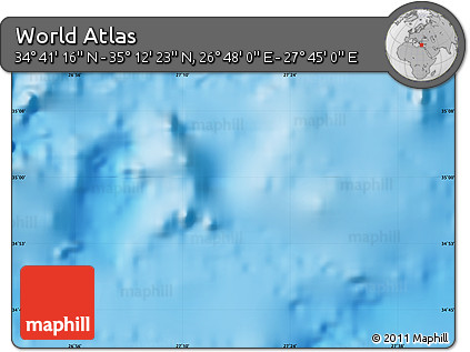 Physical Map of the Area around 34° 56' 49" N, 27° 16' 29" E