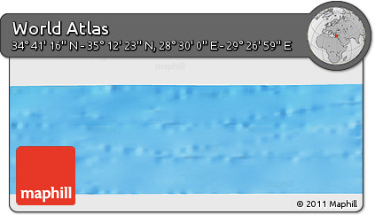 Physical Panoramic Map of the Area around 34° 56' 49" N, 28° 58' 30" E