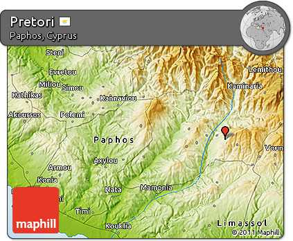 Physical 3D Map of Pretori