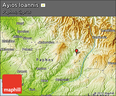 Physical 3D Map of Ayios Ioannis