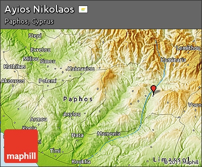 Physical 3D Map of Ayios Nikolaos