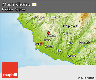 Physical 3D Map of Mesa Khorio