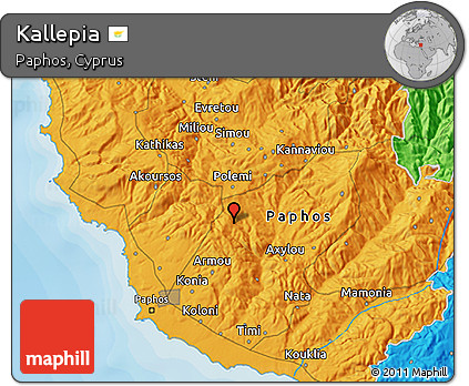 Political 3D Map of Kallepia