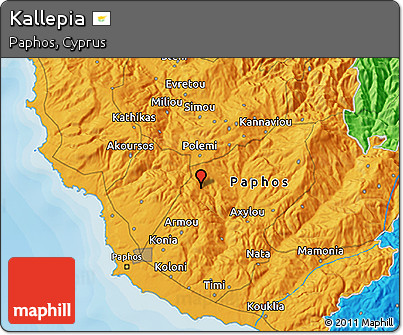 Political 3D Map of Kallepia