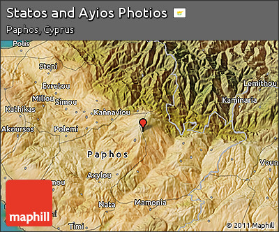 Satellite 3D Map of Statos and Ayios Photios