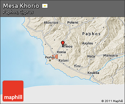 Shaded Relief 3D Map of Mesa Khorio