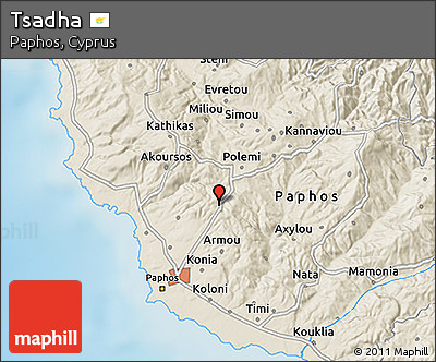 Shaded Relief 3D Map of Tsadha