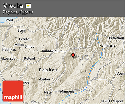 Shaded Relief 3D Map of Vrecha