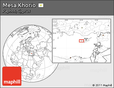 Blank Location Map of Mesa Khorio