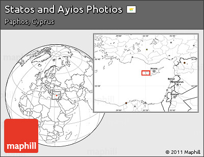Blank Location Map of Statos and Ayios Photios