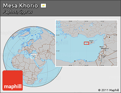Gray Location Map of Mesa Khorio