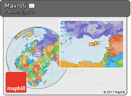 Political Location Map of Mavroli