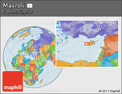 Political Location Map of Mavroli