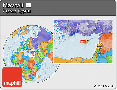 Political Location Map of Mavroli