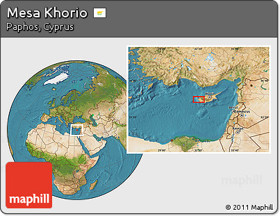 Satellite Location Map of Mesa Khorio