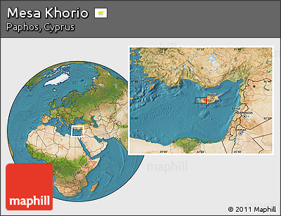 Satellite Location Map of Mesa Khorio