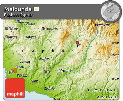 Physical Map of Malounda