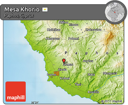 Physical Map of Mesa Khorio