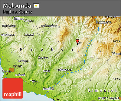 Physical Map of Malounda