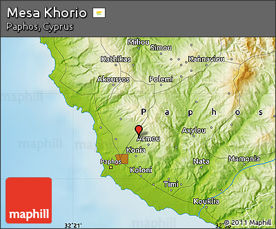 Physical Map of Mesa Khorio
