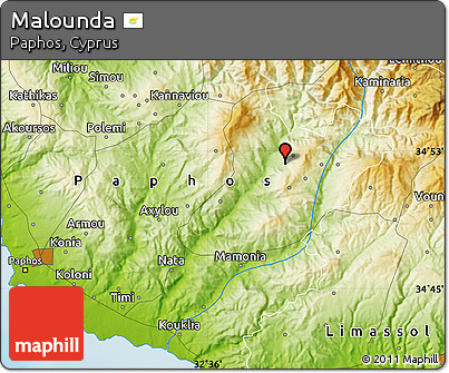 Physical Map of Malounda