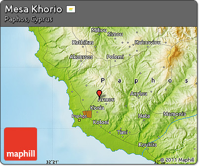 Physical Map of Mesa Khorio