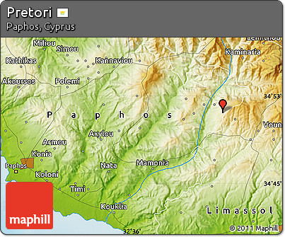 Physical Map of Pretori