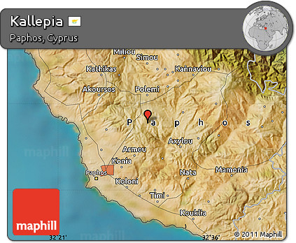 Satellite Map of Kallepia