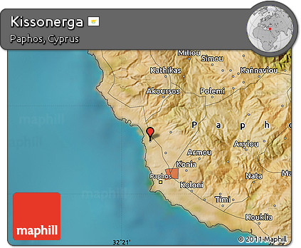 Satellite Map of Kissonerga