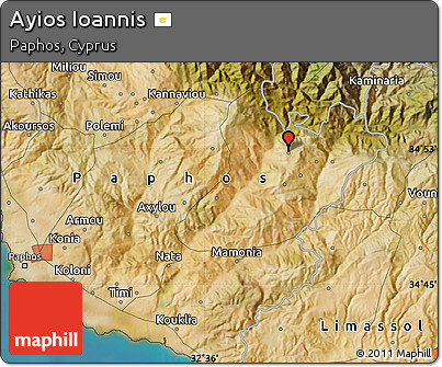 Satellite Map of Ayios Ioannis